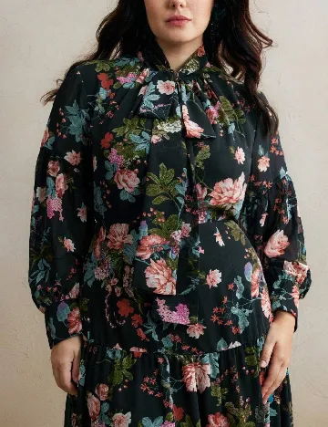Rochie lunga SHEIN CURVE, floral print
