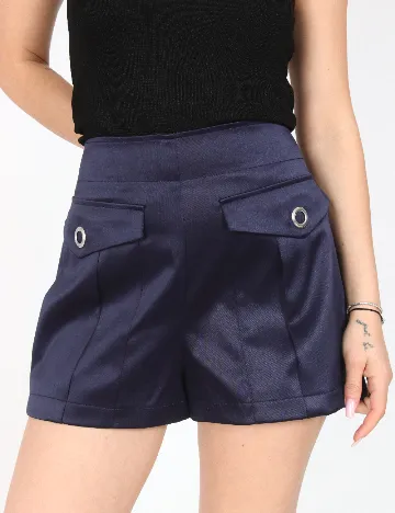 Pantaloni scurti Zara, bleumarin inchis