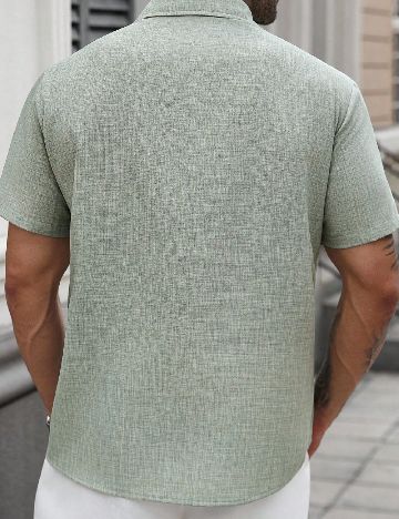 Camasa SHEIN Plus Size Men, verde