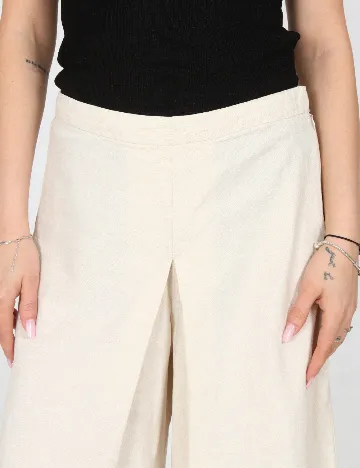 Pantaloni trei sferturi Zara, bej