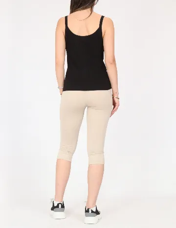 Colanti trei sferturi Bershka, crem