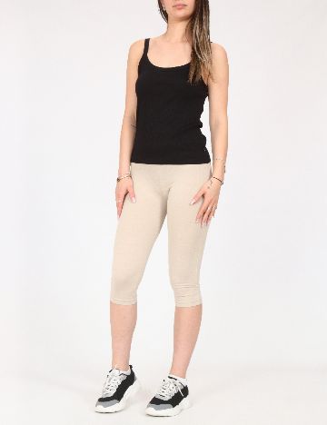 Colanti trei sferturi Bershka, crem