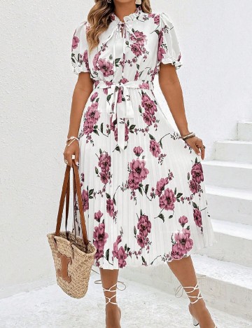 Rochie medie SHEIN CURVE, floral print