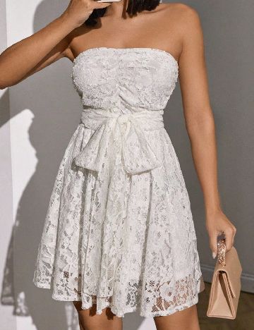 Rochie scurta SHEIN, alb