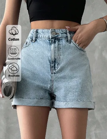 Pantaloni scurti SHEIN, albastru