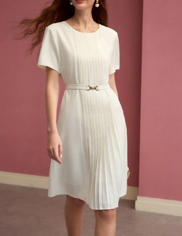 Rochie scurta MOTF, ecru