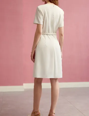 Rochie scurta MOTF, ecru