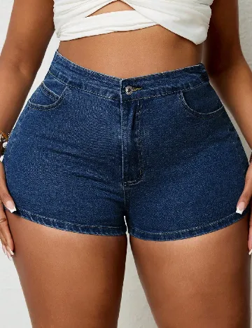 Pantaloni scurti SHEIN CURVE, albastru
