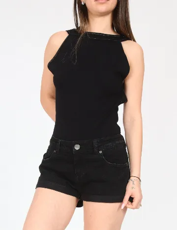 Pantaloni scurti Bershka, negru