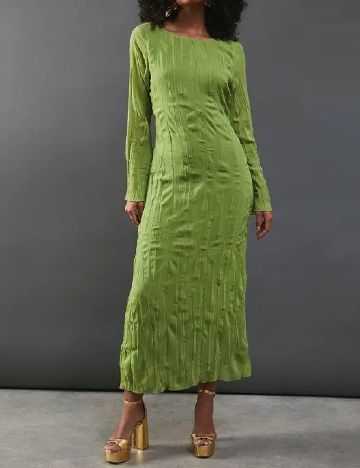 Rochie lunga WAREHOUSE, verde
