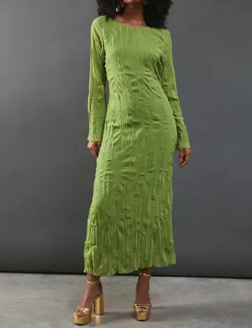 Rochie lunga WAREHOUSE, verde