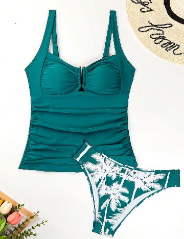 Costum de baie SHEIN, verde