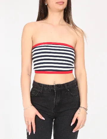 Top Bershka, bleumarin