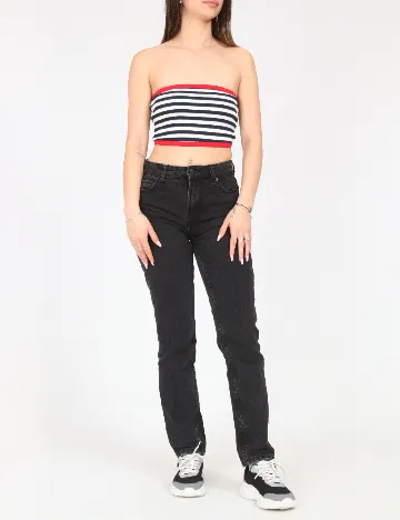 Top Bershka, bleumarin