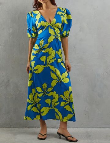 Rochie lunga WAREHOUSE, albastru