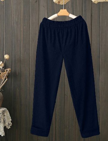 Pantaloni SHEIN CURVE, bleumarin