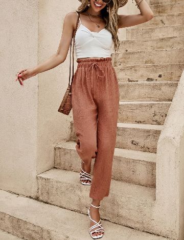 Pantaloni SHEIN, maro