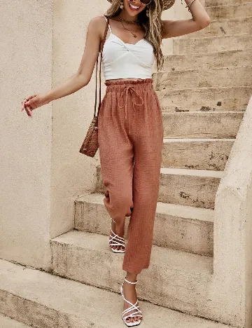 Pantaloni SHEIN, maro