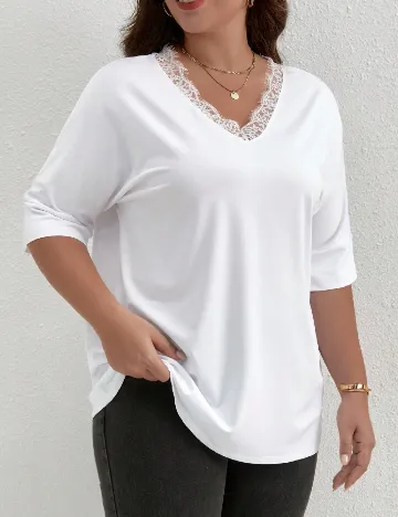 Tricou SHEIN CURVE, alb