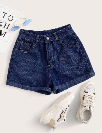 Pantaloni scurti SHEIN, albastru