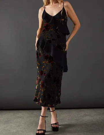 Rochie medie WAREHOUSE, negru