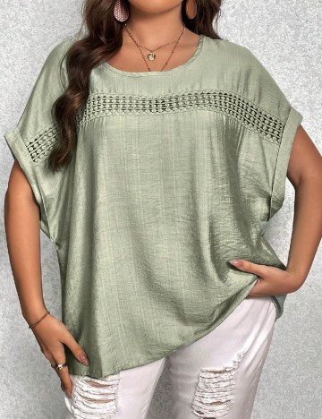 Bluza SHEIN CURVE, verde