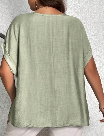 Bluza SHEIN CURVE, verde