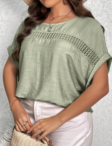 Bluza SHEIN CURVE, verde