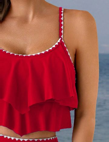 Costum de baie SHEIN, rosu