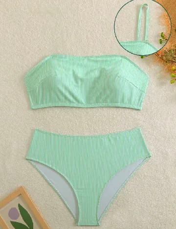 Costum de baie SHEIN CURVE, verde