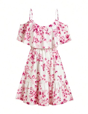 Rochie scurta SHEIN, floral print