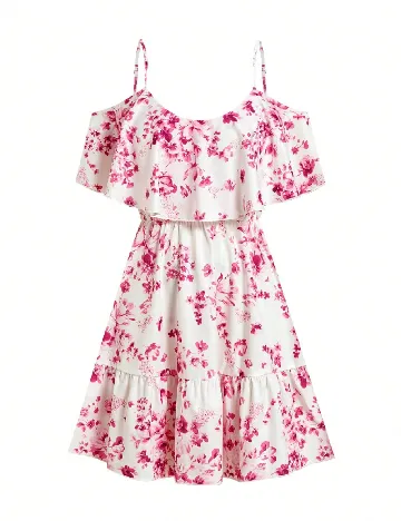 Rochie scurta SHEIN, floral print