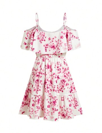 Rochie scurta SHEIN, floral print