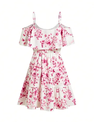 Rochie scurta SHEIN, floral print