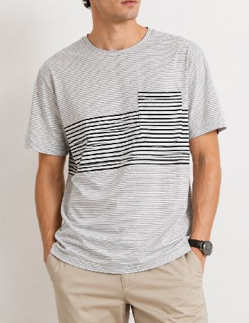Tricou Pull&Bear, gri