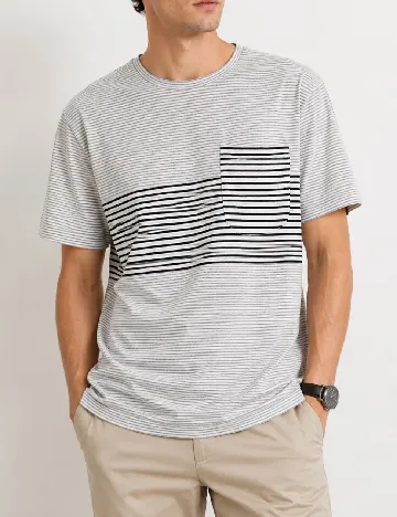 Tricou Pull&Bear, gri