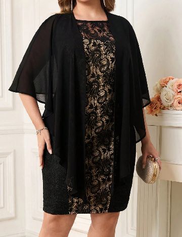 Rochie scurta SHEIN CURVE, negru
