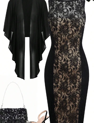 Rochie scurta SHEIN CURVE, negru