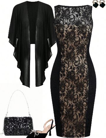 Rochie scurta SHEIN CURVE, negru