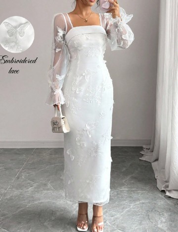 Rochie lunga SHEIN, alb
