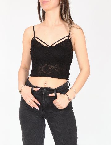 Top Bershka, negru