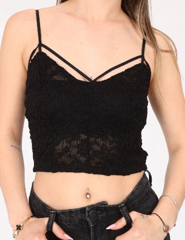 Top Bershka, negru