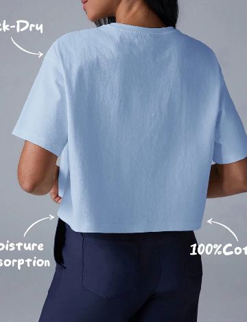 Tricou Oversize SHEIN, albastru