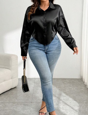 Camasa SHEIN CURVE, negru