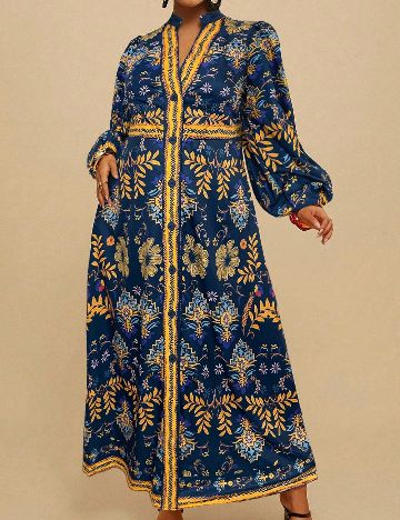 Rochie lunga SHEIN CURVE, bleumarin