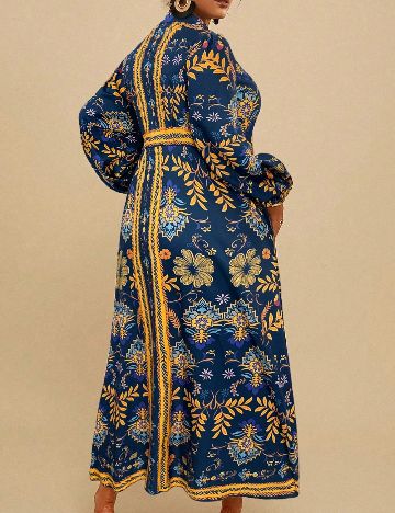 Rochie lunga SHEIN CURVE, bleumarin