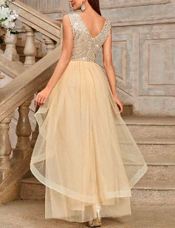 Rochie lunga SHEIN, crem
