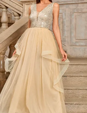 Rochie lunga SHEIN, crem