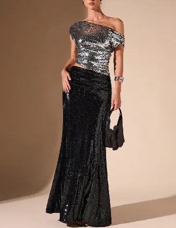 Top SHEIN, argintiu