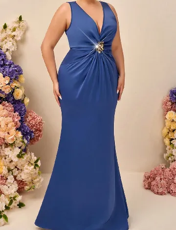 Rochie lunga SHEIN CURVE, albastru